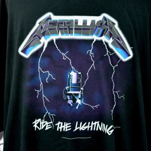 Metallica Ride the Lightning T-shirt Black 6XL - Picture 1 of 3